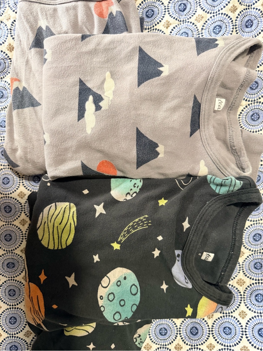 Children's Two pairs Tea Collection Pajama Sets - size 12